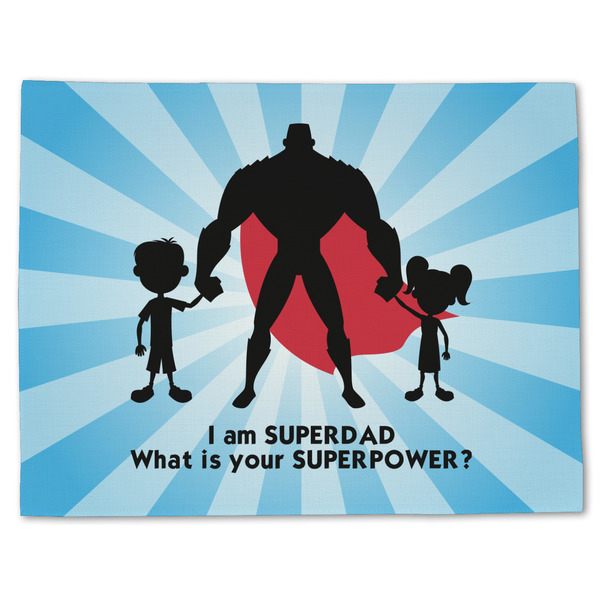Custom Super Dad Single-Sided Linen Placemat - Single