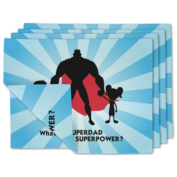 Custom Super Dad Linen Placemat