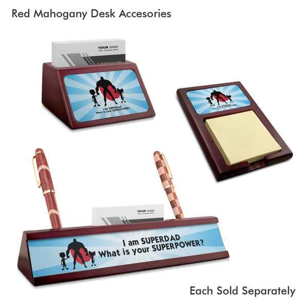 Super Dad Mahogany Desk Accessories