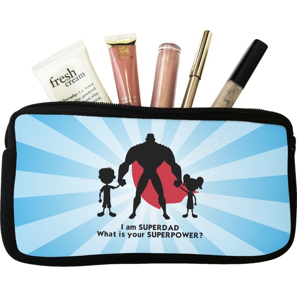 Custom Super Dad Makeup / Cosmetic Bag - Small