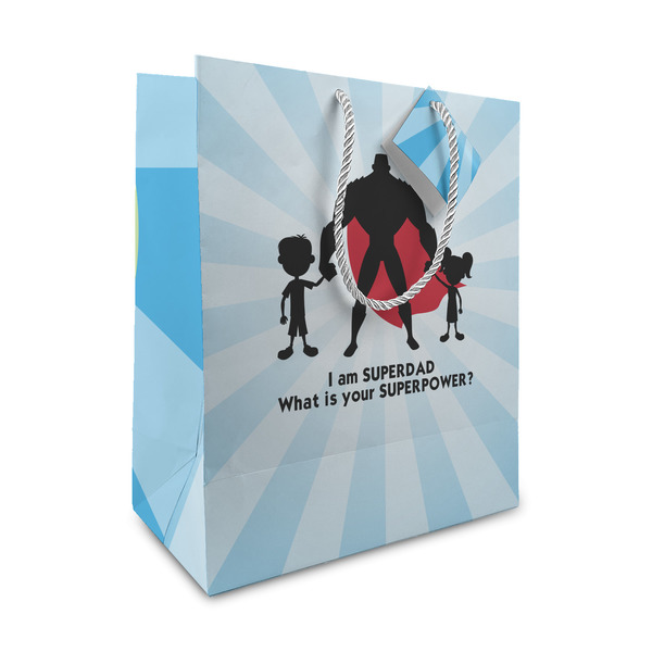 Custom Super Dad Medium Gift Bag