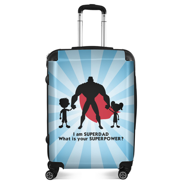 Custom Super Dad Suitcase - 24" Medium - Checked