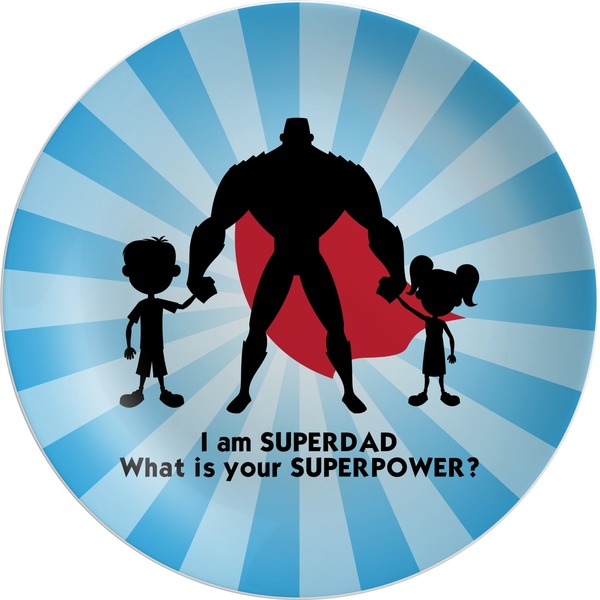 Custom Super Dad Melamine Plate