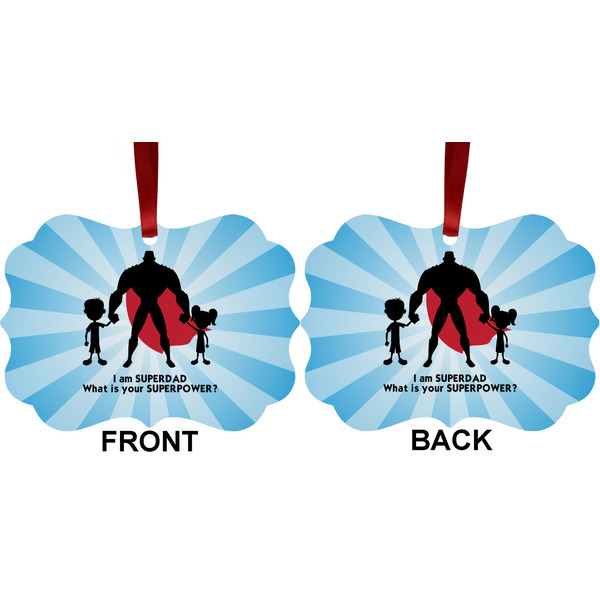 Super Dad Metal Benilux Ornament - Front and Back (APPROVAL)