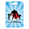 Super Dad Metal Luggage Tag - Front Without Strap