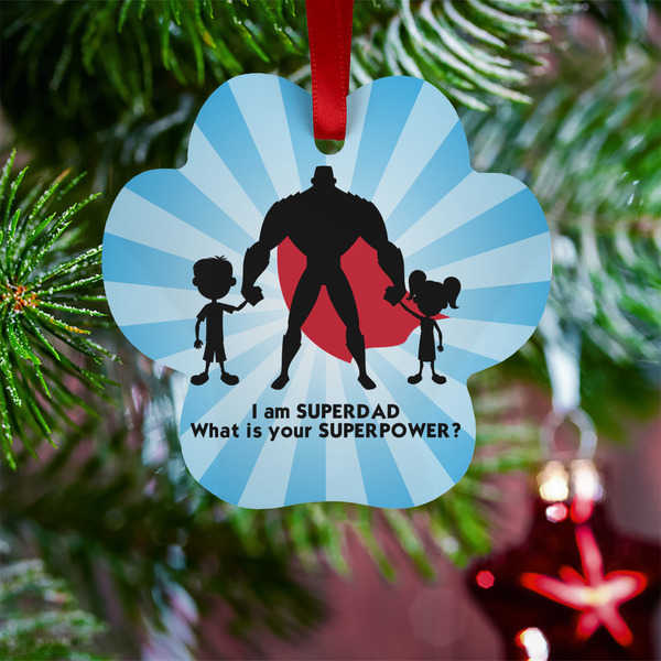Super Dad Metal Paw Ornament - Lifestyle