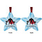 Super Dad Metal Star Ornament - Front and Back