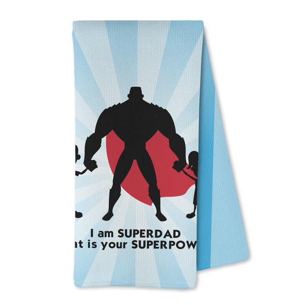 Custom Super Dad Kitchen Towel - Microfiber