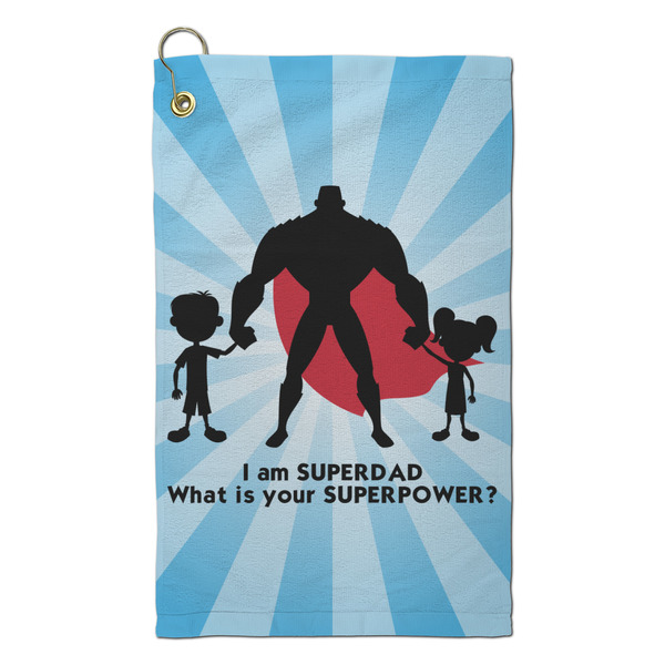 Custom Super Dad Microfiber Golf Towel - Small