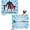Super Dad Microfleece Dog Blanket - Large- Front & Back