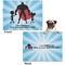 Super Dad Microfleece Dog Blanket - Regular - Front & Back