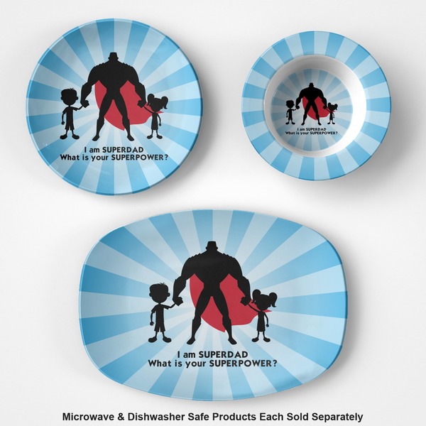 Super Dad Microwave & Dishwasher Safe CP Plastic Dishware - Group