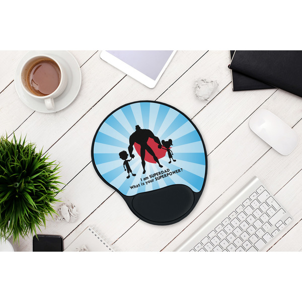 Super Dad Mouse Pad with Wrist Rest - LIFESYTLE 1