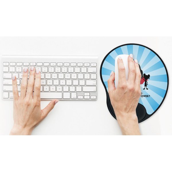 Super Dad Mouse Pad with Wrist Rest - LIFESYTLE 2 (in use)