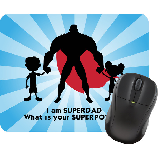 Custom Super Dad Rectangular Mouse Pad