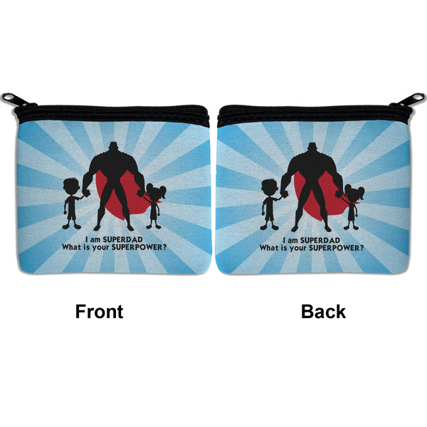 Super Dad Neoprene Coin Purse - Front & Back (APPROVAL)