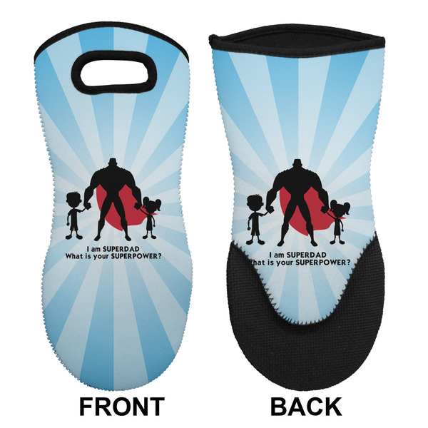 Super Dad Neoprene Oven Mitt (Front & Back)