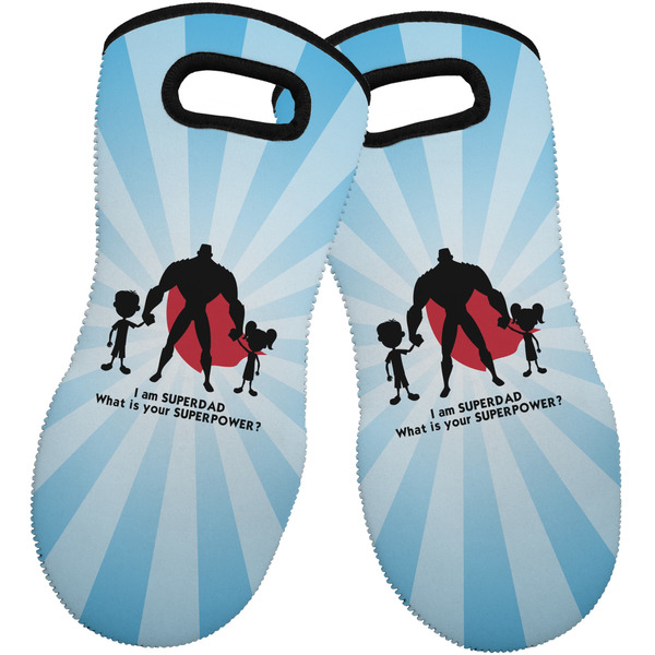 Super Dad Neoprene Oven Mitt -Set of 2 - Front