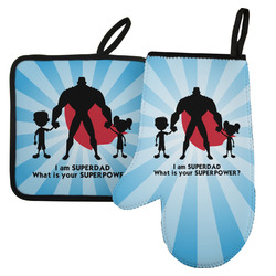 Super Dad Left Oven Mitt & Pot Holder Set