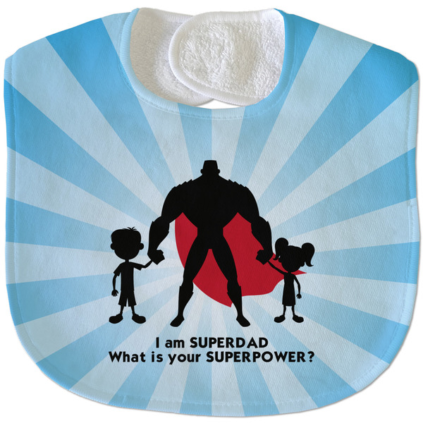 Super Dad New Baby Bib - Closed and Folded