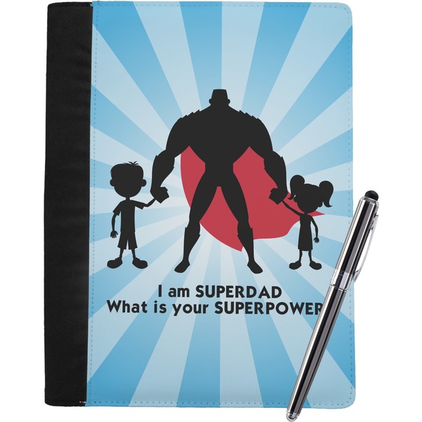 Custom Super Dad Notebook Padfolio - Large