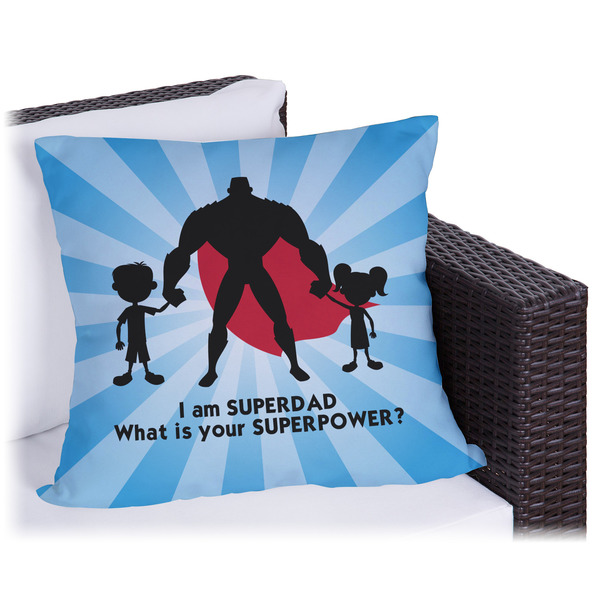 Custom Super Dad Outdoor Pillow