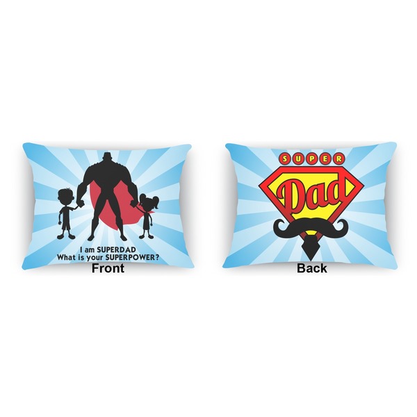 Super Dad  Outdoor Rectangular Throw Pillow (Front and Back)