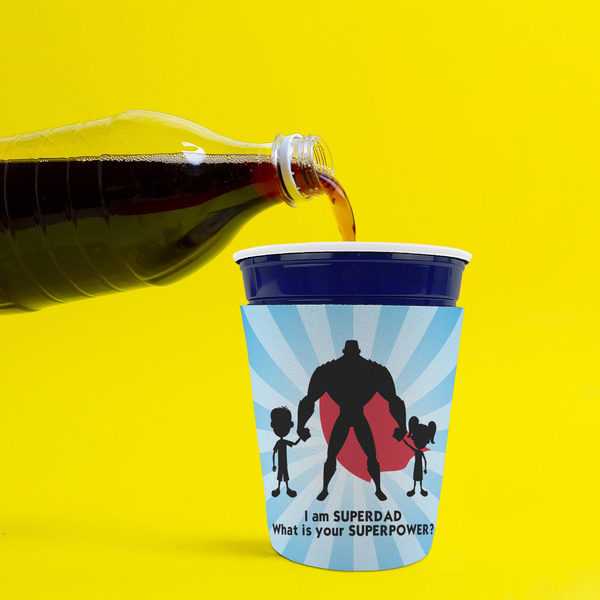 Super Dad Party Cup Sleeves - without bottom - Lifestyle