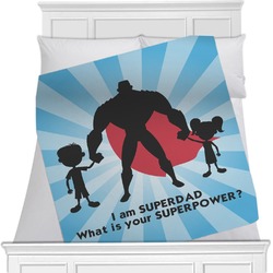 Super Dad Minky Blanket - Twin / Full - 80"x60" - Double Sided