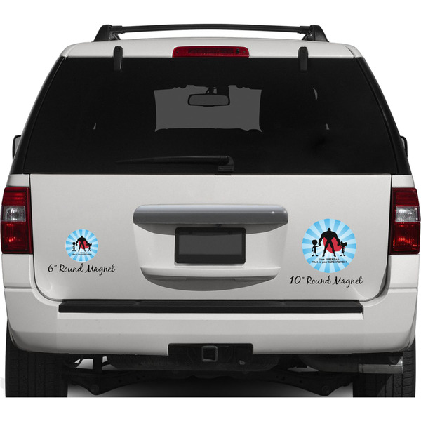 Super Dad Personalized Car Magnets on Ford Explorer