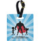 Super Dad Plastic Luggage Tag - Square