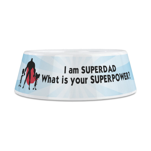 Super Dad Plastic Dog Bowls - Medium - FRONT