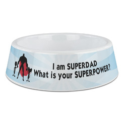 Super Dad Plastic Dog Bowl - Large