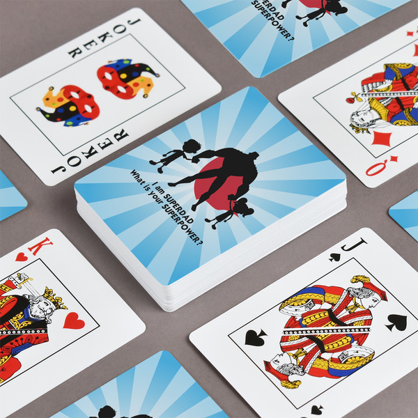 Super Dad Playing Cards - Front & Back View