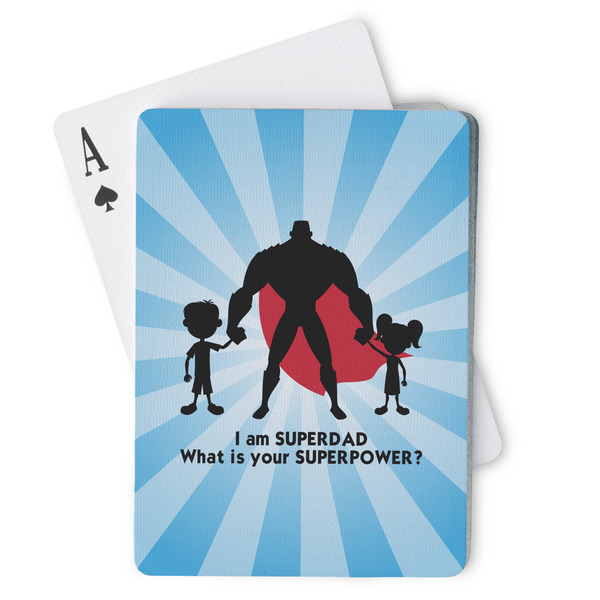 Custom Super Dad Playing Cards