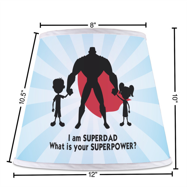 Super Dad Poly Film Empire Lampshade - Dimensions