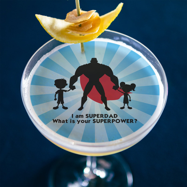 Super Dad Printed Drink Topper - XLarge - In Context