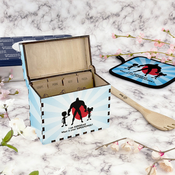 Super Dad Recipe Box - Full Color - In Context