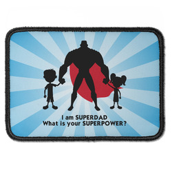 Super Dad Iron On Rectangle Patch