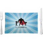 Super Dad Rectangular Glass Lunch / Dinner Plate - Single or Set