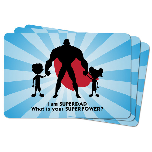 Super Dad Rectangular Fridge Magnet - THREE