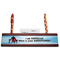 Super Dad Red Mahogany Nameplates with Business Card Holder - Straight