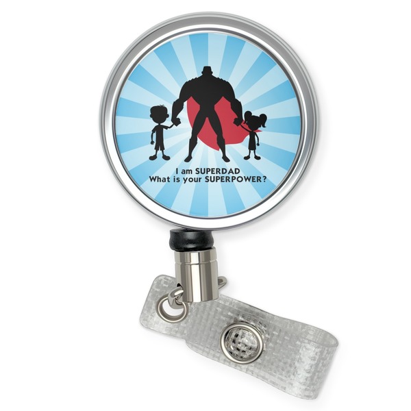 Custom Super Dad Retractable Badge Reel