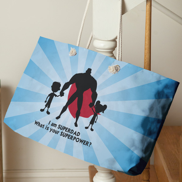 Super Dad Large Rope Tote - Life Style