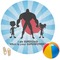 Super Dad Round Beach Towel