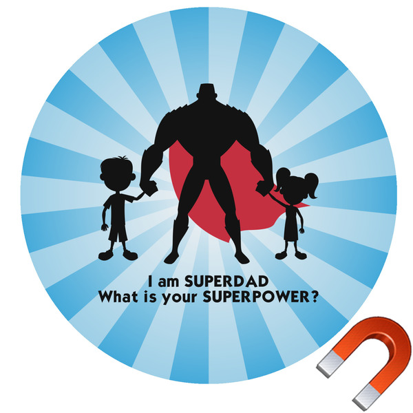 Custom Super Dad Car Magnet