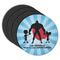 Super Dad Round Rubber Backed Coasters - Set of 4