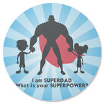 Super Dad Round Rubber Backed Coaster