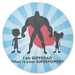 Super Dad Round Rubber Backed Coaster