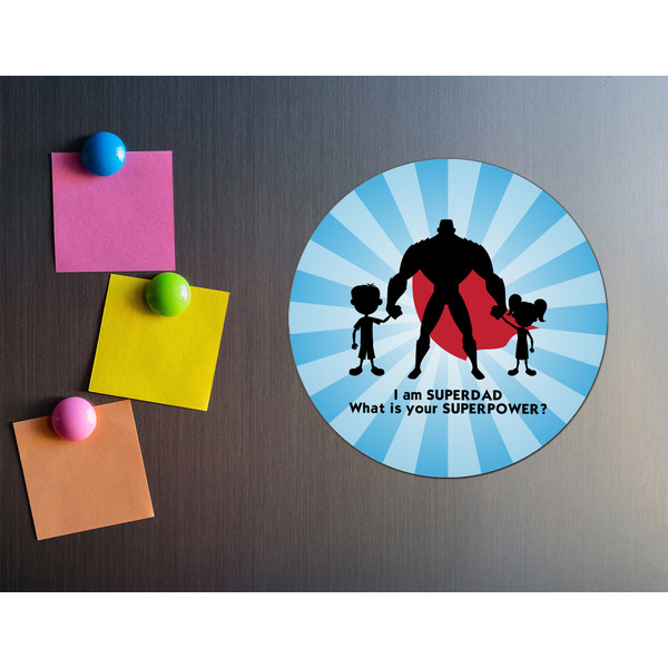 Super Dad Round Fridge Magnet - LIFESTYLE